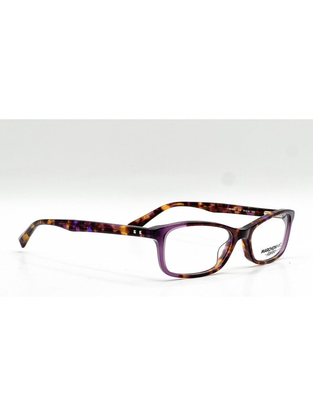 Marchon Nyc M-5503 518 Purple Tortoise Authentic Eyeglasses 51-16-135 - Picture 4 of 5